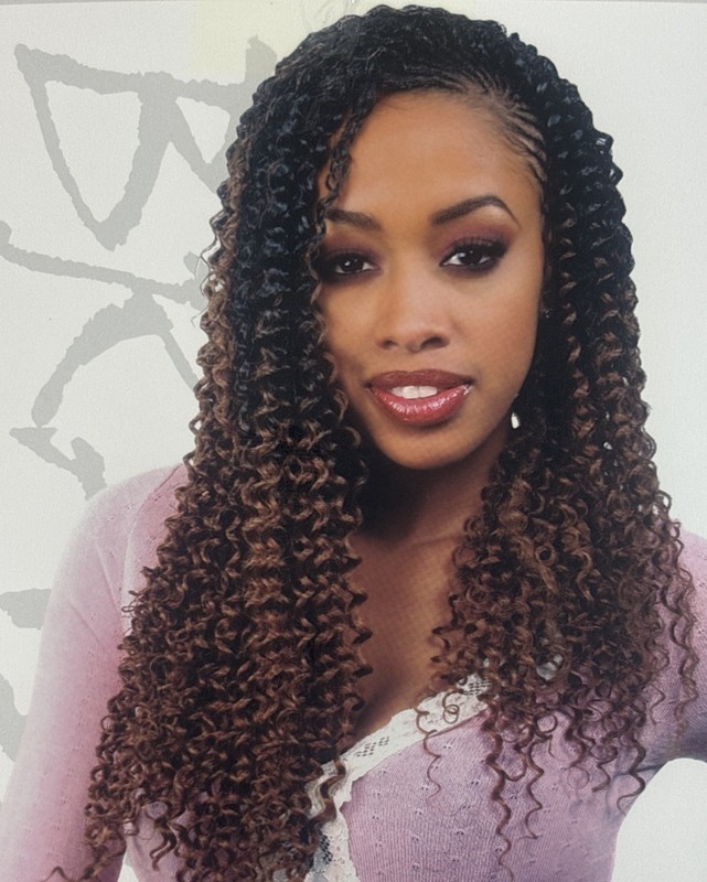 Water Wave 22″ – Freetress Synthetic Crochet Braiding Hair & Latch Hook 1B NWT