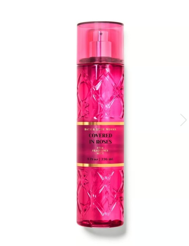 Bath & Body Works Covered in Roses Body Mist Spray 8 oz berry sugar amber scent