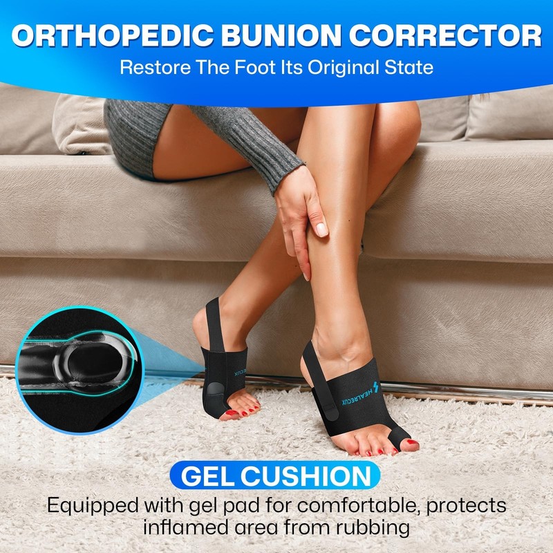 Adjustable Bunion Corrector for Men & Women, Big Toe Straightener Splints with G gallery