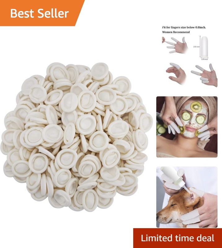 330 PCS Medium Latex Finger Cots – Disposable Finger Gloves for Protection