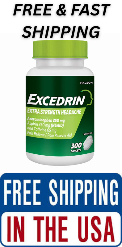 Excedrin Extra Strength Headache Caplets 300 ct Pain Reliever Jumbo Size Box