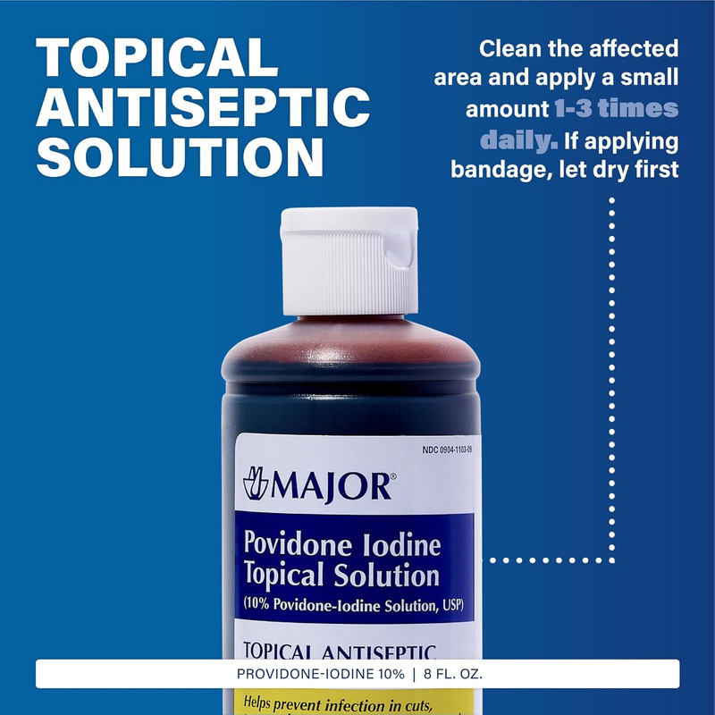 10% Povidone-Iodine Liquid Topical Solution, USP - Topical Antiseptic for Cuts, gallery
