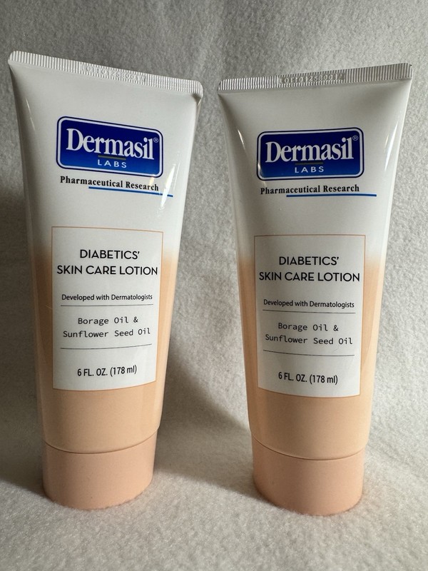 DERMASIL LABS PHARMACEUTICAL DIABETICS SKIN CARE-2 TUBES PER ORDER-NEW-SEALED