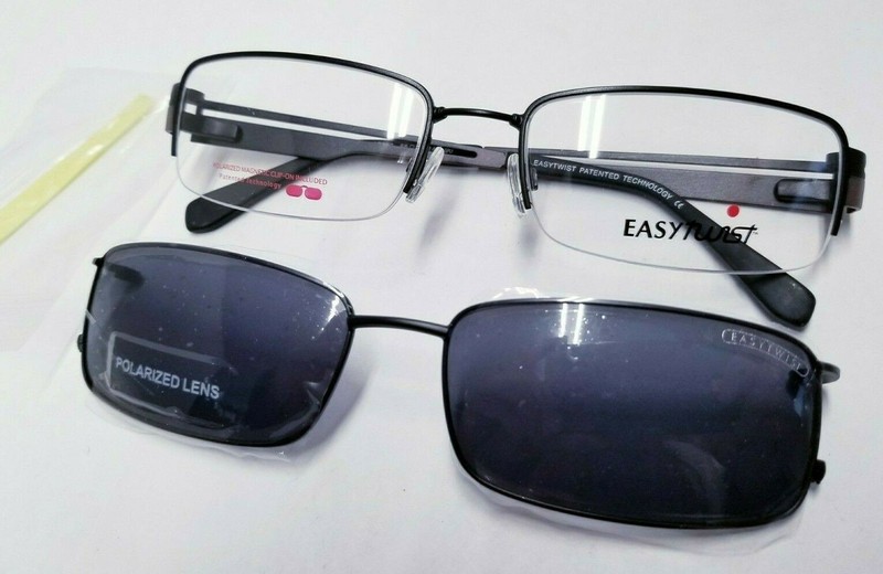 EASYTWIST CT207 56-18-140 EYEGLASSES, POLARIZED MAGNETIC CLIP-ON