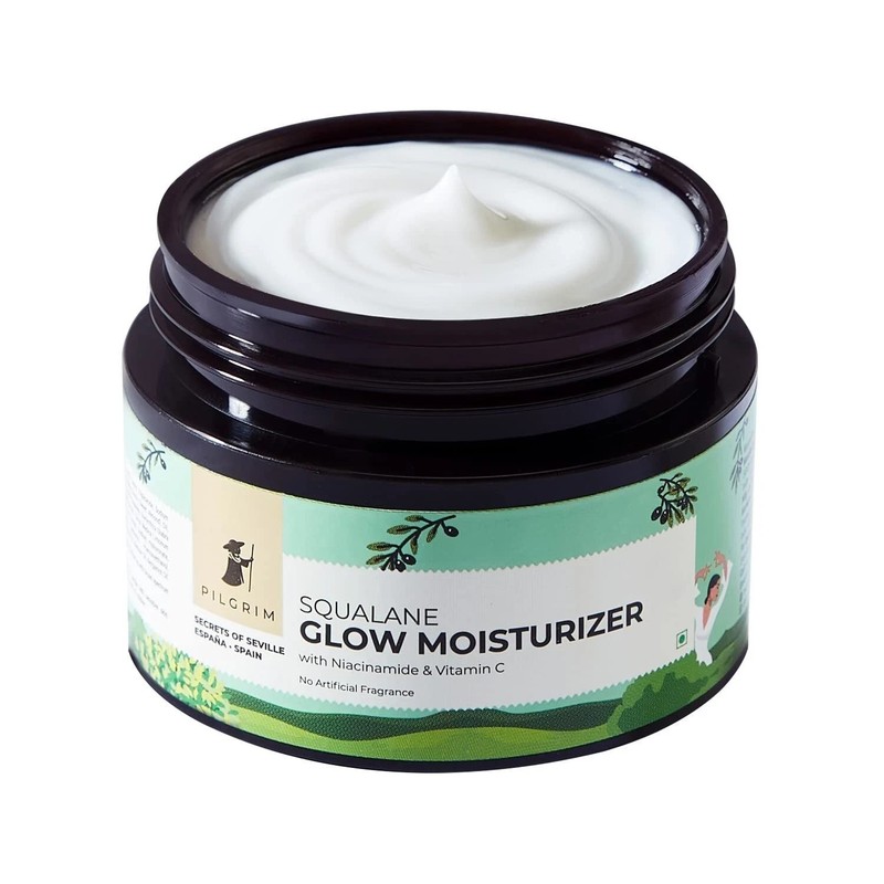 Pilgrim Squalane Plant Derived Glow Moisturizer For Dry Skin 50g