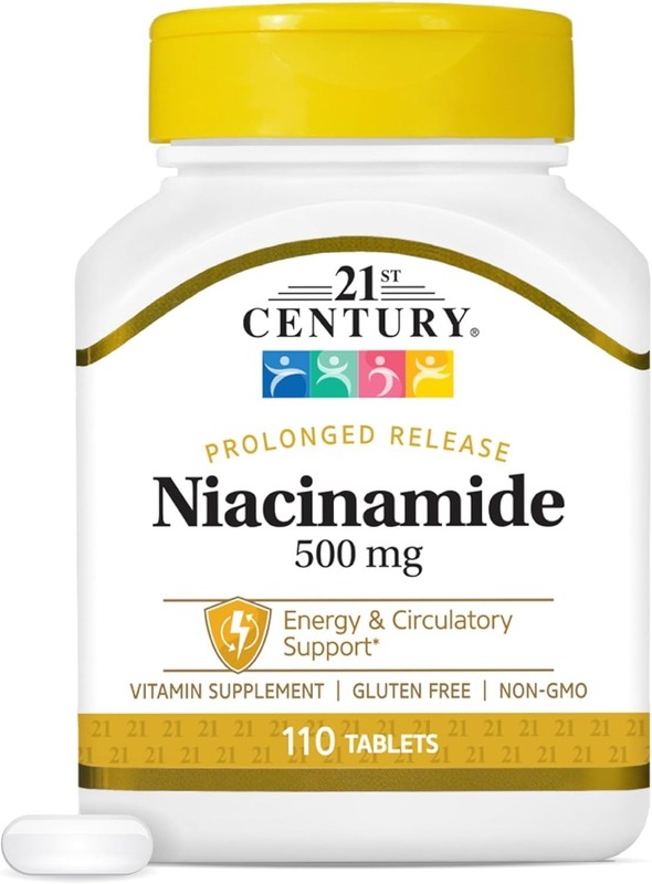 500mg Niacinamide Tablets - Prolonged Release Vitamin B3 for Energy & Skin Care gallery