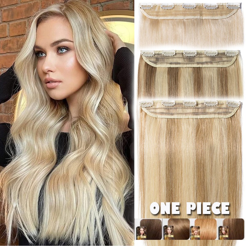 US CLEARANCE 100% Remy One Piece Clip In Real Human Hair Extensions THICK Weft G
