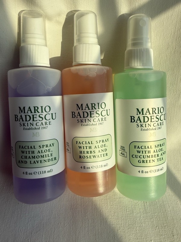 Mario Badescu Facial Spray Trio Lot Lavender Rosewater Cucumber 4oz Bottles