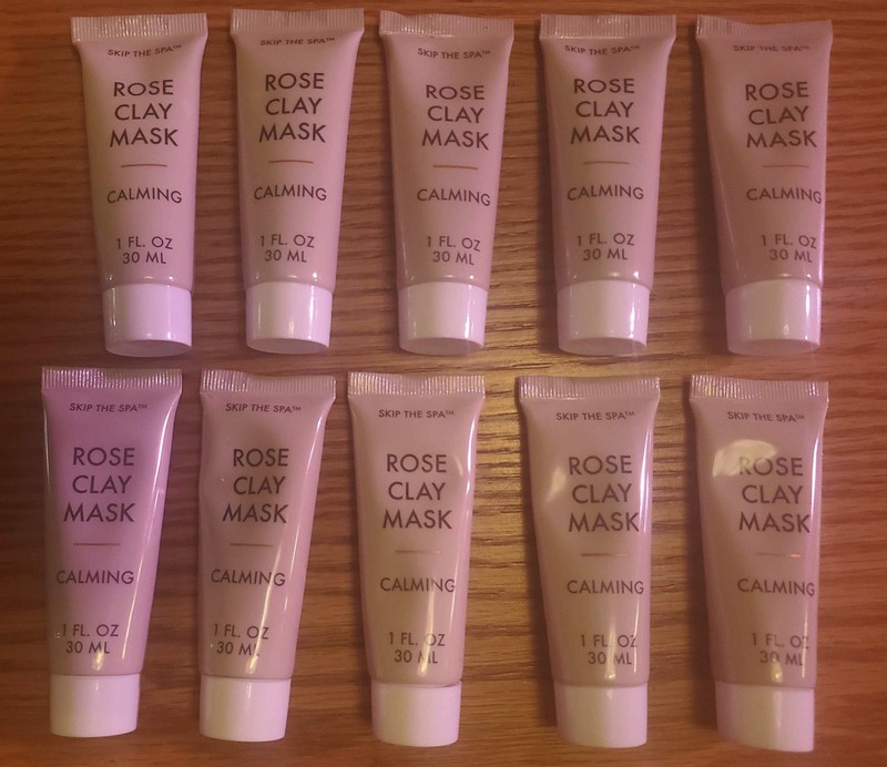 Lot Of 10 (TEN) Skip The Spa ROSE Clay Masks – Ten 1 FL OZ Masks