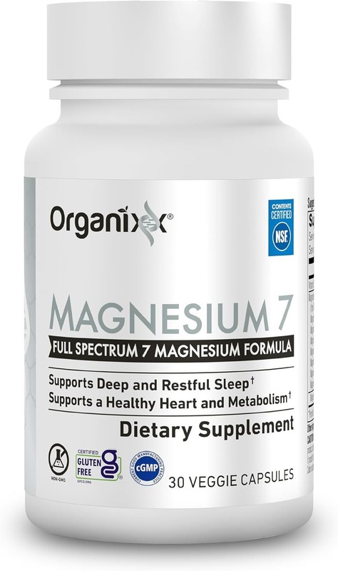 Organixx Magnesium Supplement, Natural Magnesium Capsules For Sleep Support,30Ct gallery