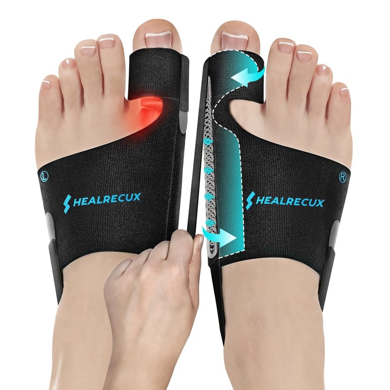 Adjustable Bunion Corrector for Men & Women, Big Toe Straightener Splints with G gallery