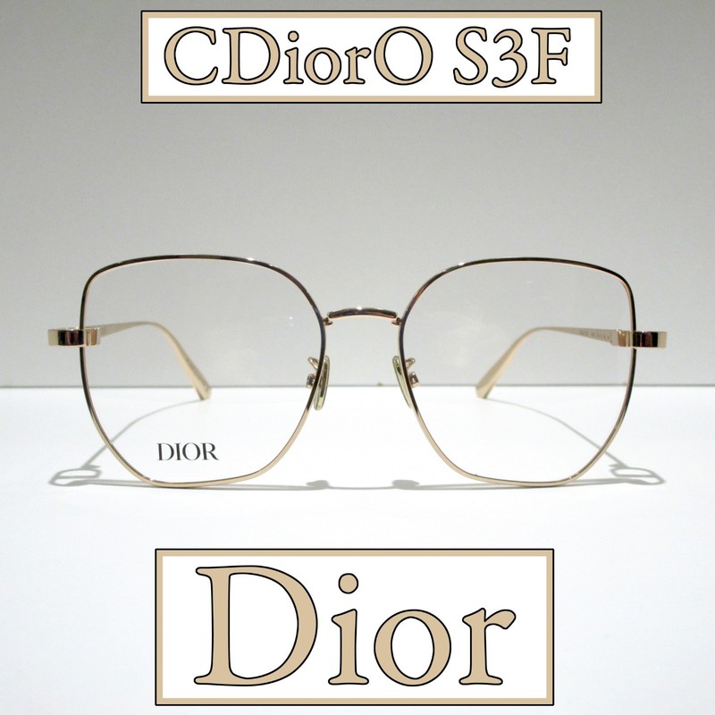 Dior CDiorO S3F E000 Eyeglasses Women’s Metal Square Gold Frame CD50116F 029