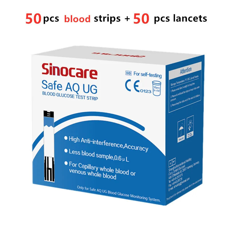 Sinocare Safe AQ UG Dual Test Kit – Check Glucose & Uric Acid Levels at Home-y