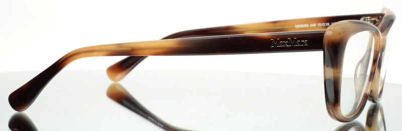 MAX MARA MM5059 048 Brown Horn Womens Cat Eye Full Rim Eyeglasses 53-16-140 B:37 gallery