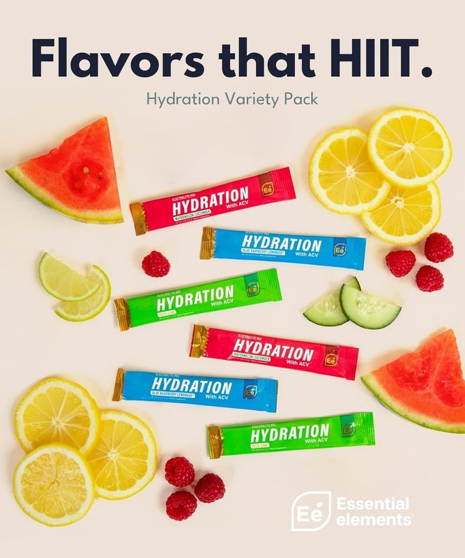 Essential Elements Hydration: Electrolytes, ACV & Vitamin C (15 Stick Packs) gallery