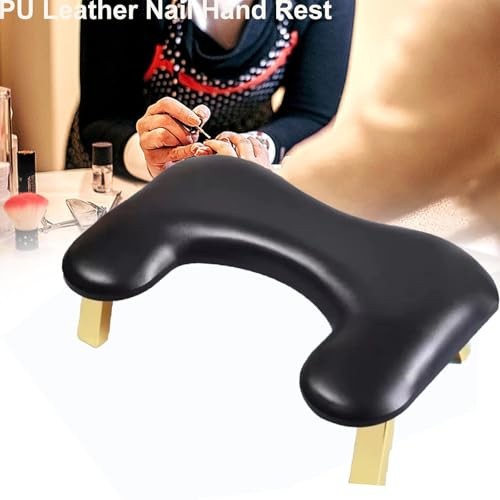 Nail Arm Rest, PU Leather Nail Tech Arm Rest,Foldable Arm Rest for Nails Black gallery