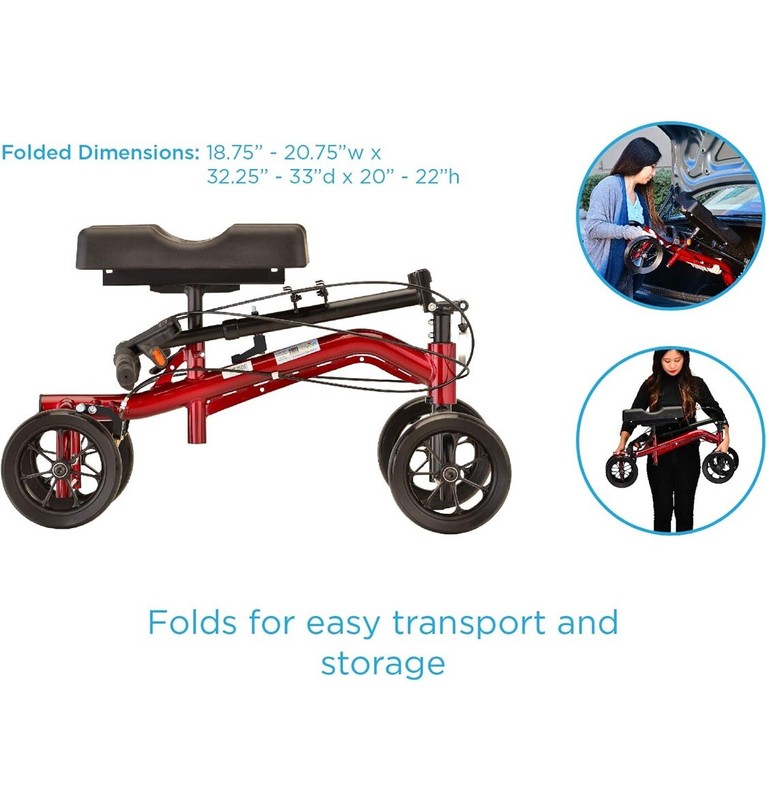 NOVA Medical Products Heavy Duty Knee Walker, Red gallery