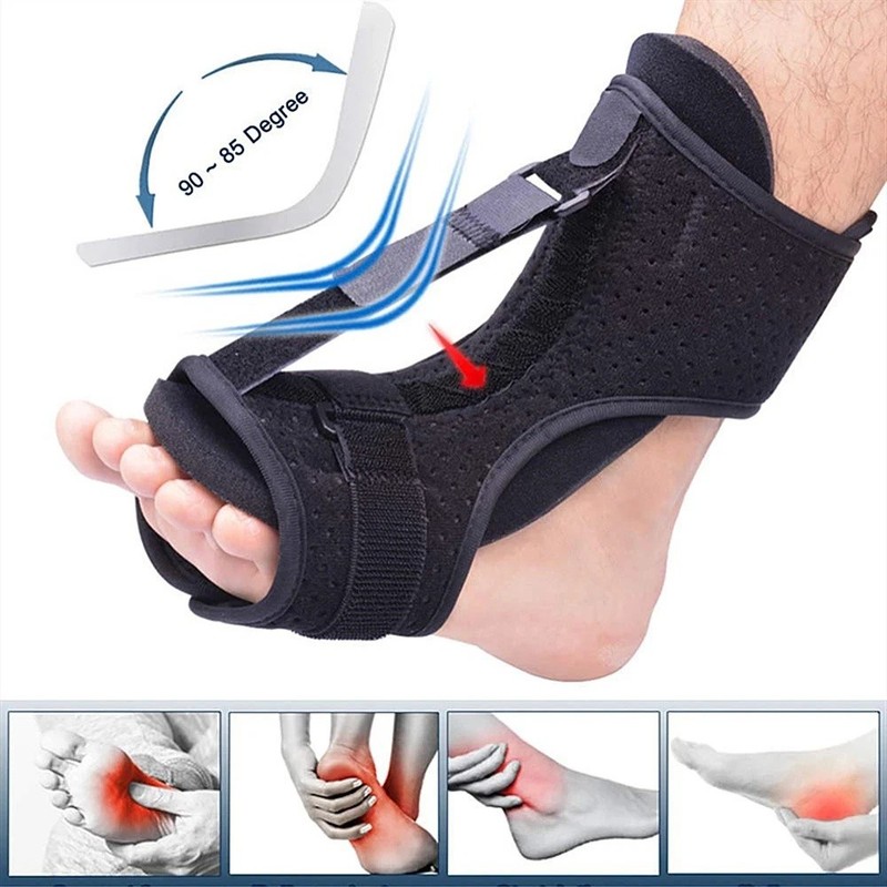 Plantar Fasciitis Night Splint Adjustable Foot Drop Brace Ankle Support Toe Pain