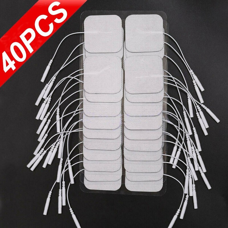 Replacement 40Pcs Electrode Pads For Massagers Units Therapy Machine 5x5cm