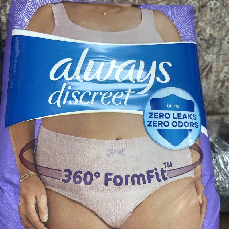 🆕Always Discreet Adult Incontinence Underwear Women Count Free Ship 64 Count
