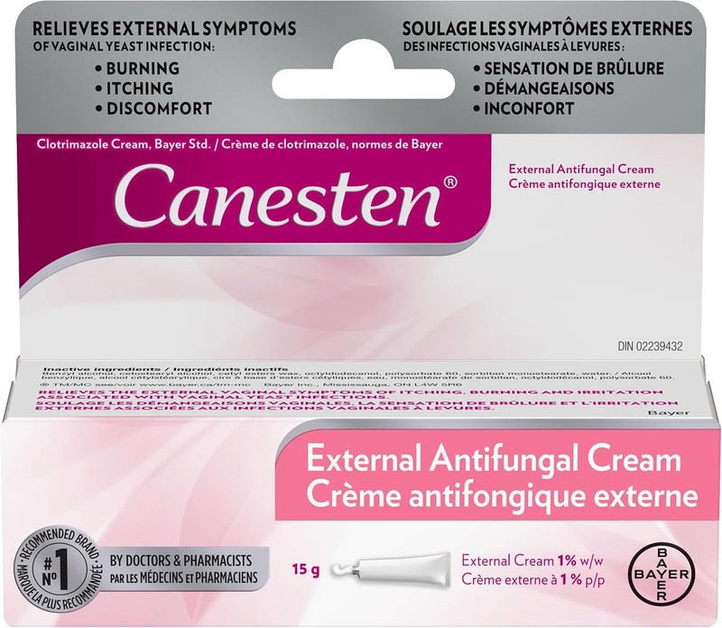 Canesten® External Antifungal Cream for Yeast Infection, Relief from Itching and