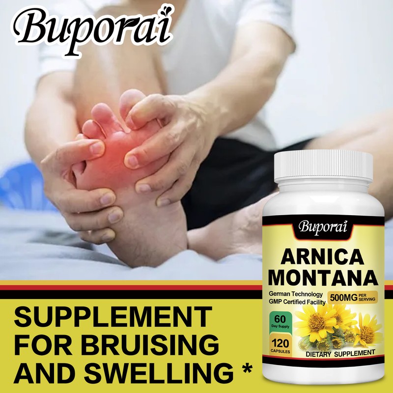 Arnica Montana 500mg -Reliever for Swelling & Bruises, Anti-Inflammatory Support gallery