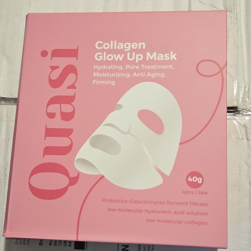 Quasi Collagen Glow Up Hydrogel Face Mask Collagen HA Niacinamide 4pcs 40g