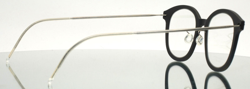 LINDBERG n.o.w. 6628 Col P10 Matte Black Unisex Square Eyeglasses 47-21-150 B:41 gallery