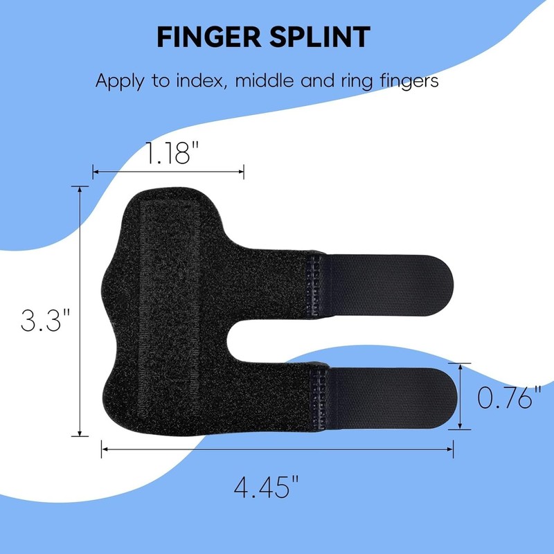 Neoprene Trigger Finger Splints for Index, Middle, & Ring Fingers - 2 Pack gallery