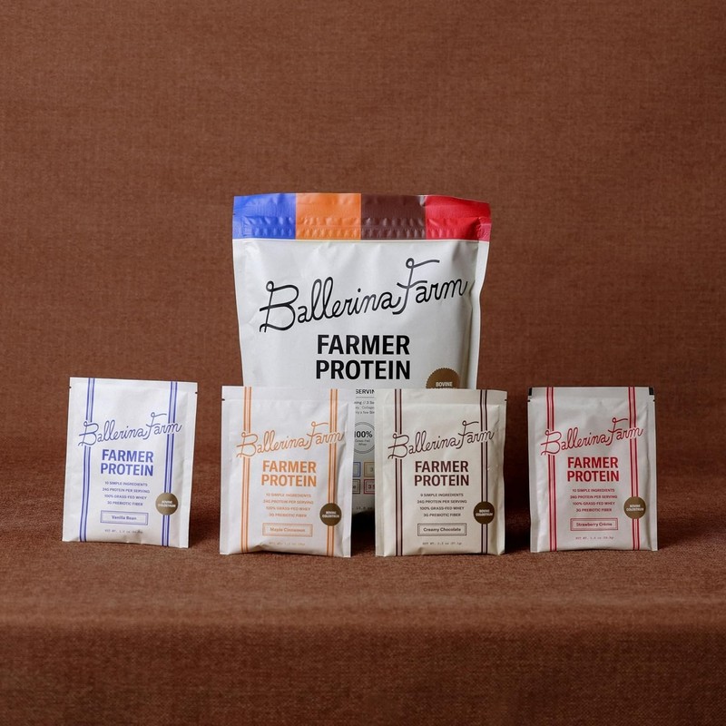 Ballerina Farm Grass Fed Whey Protein Powder, 4 Flavor Variety Pack, 24g Prot... gallery