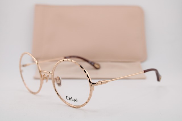 NEW CHLOE CH0232O 007 GOLD BURGUNDY AUTHENTIC EYEGLASSES 52-23