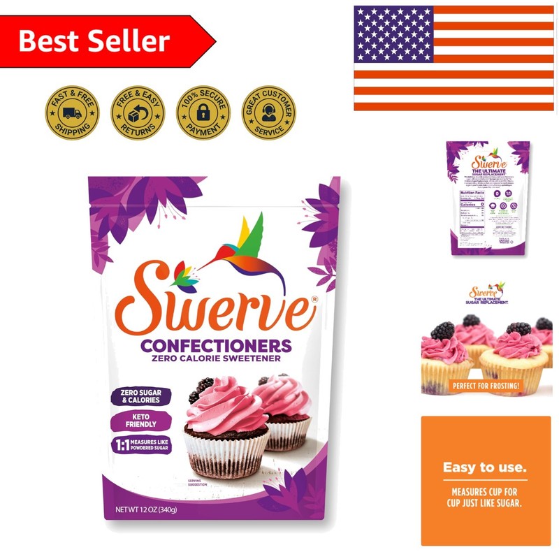 Super-Fine Confectioners Sweetener Powder – 12 oz for Delicious Desserts