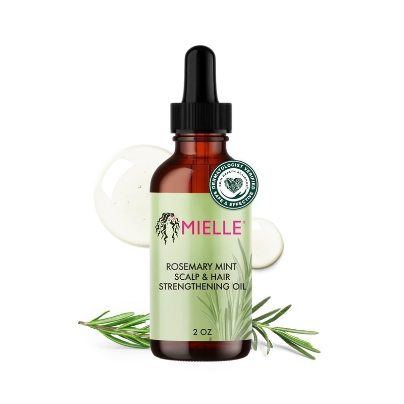 Mielle Organics Rosemary & Mint Hair Oil – Strengthening Biotin Oil Infused Friz