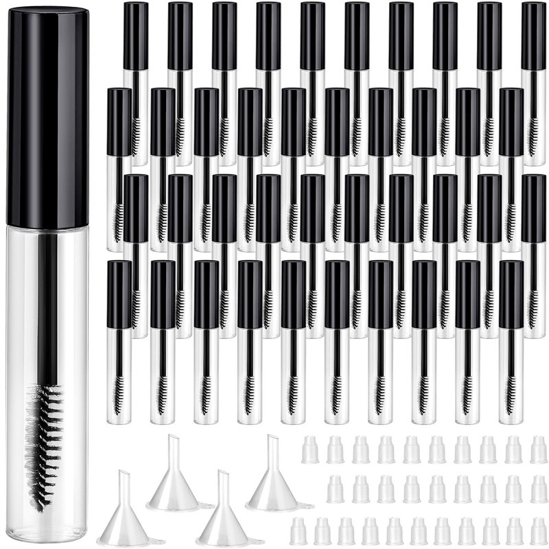 40 Pieces 10 ml Empty Mascara Tubes Eyelash Wand Refillable Clear Bottles Eye…