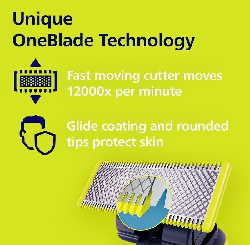 Philips Norelco OneBlade 360 Pro Face + Body Hybrid Electric Trimmer + 4x Blades gallery