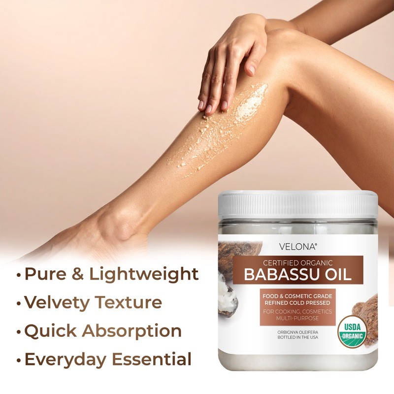 Velona Babassu Oil USDA Certified Organic 4 oz Food, Cosmetic Grade Cold Pressed gallery