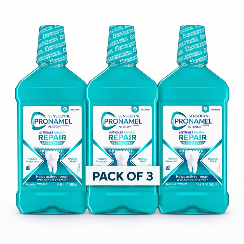 Sensodyne Pronamel Enamel Repair Mouthwash Extra Fresh 16.9 oz (Pack of 3)