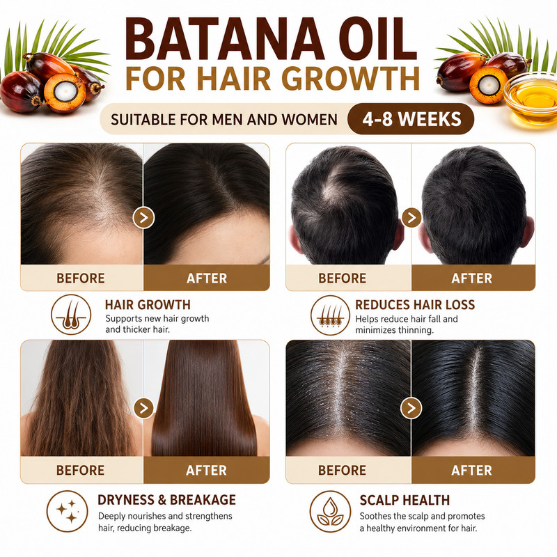100% Pure Batana Oil Hair Growth Treatment Thick Fuller Hair Scalp Repair gallery