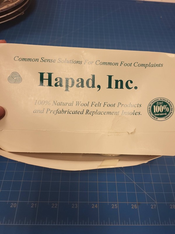 Hapad Inc 1/2 Inch Horseshoe Heel Pads Natural Wool Felt Orthotic Support Lot of