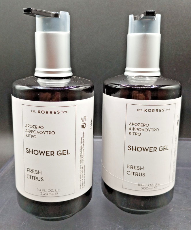 Korres Shower Gel Fresh Citrus 10 fl oz – Lot of 2