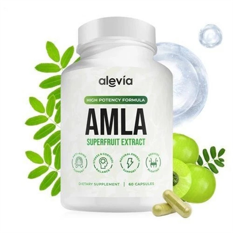 3x Alevia Organic Amla Capsules 1000mg Indian Gooseberry Antioxidant Supplement gallery