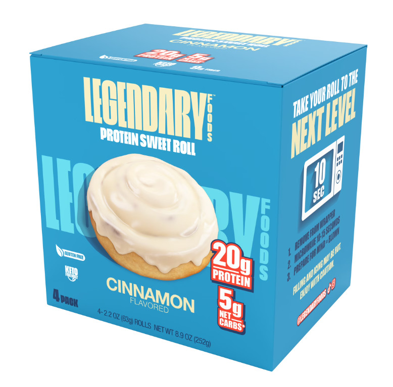(2 PACK) Legendary Foods Protein Sweet Roll - Cinnamon 4 Pk gallery