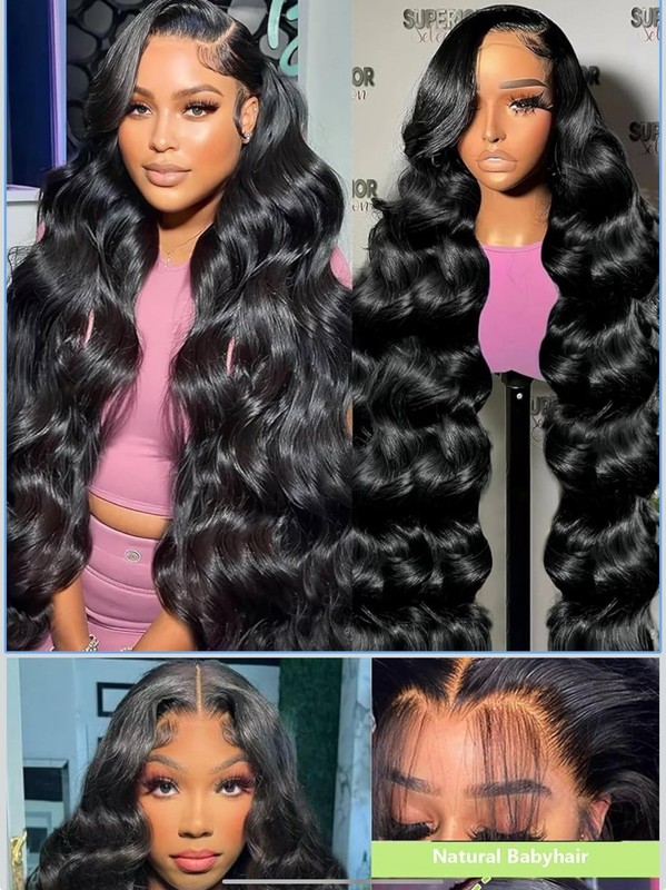18 inches13x6 Body Wave Lace Front Wigs Human Hair Pre Plucked with Baby Hair