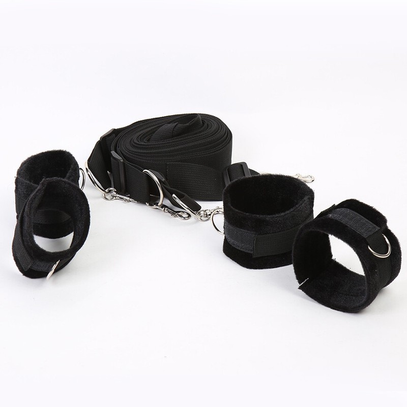 Bed Restraints Sex Tie Downs Mattress Bed Set Legs Arms Set Wrist Ankle Straps gallery