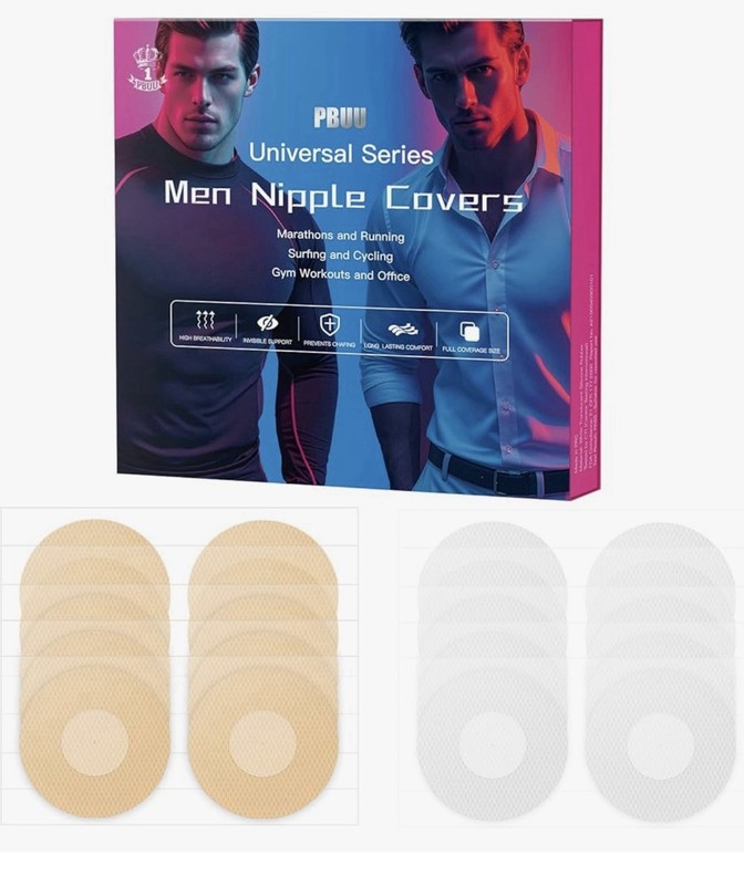 PBUU Universal Series Men Large 45mm Beige Nipple Covers 100pcs Breathable