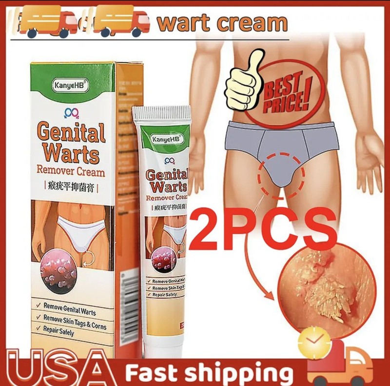 2x Wart Remover Genital Ointment Herpe Cream Acuminatum Antibacterial Treatment