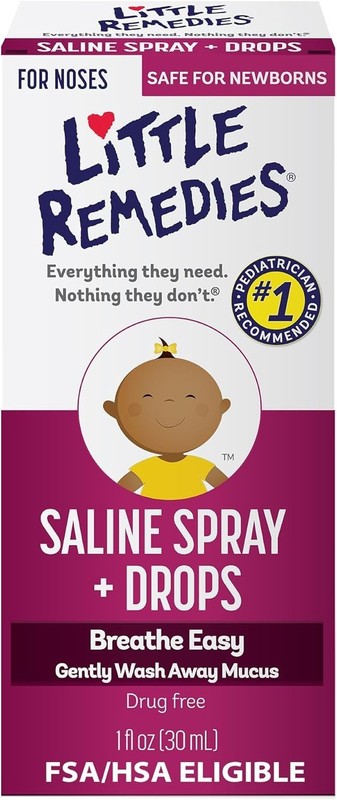 Sterile Baby Saline Nasal Spray and Drops, Safe for Newborns to Relieve Stuff... gallery