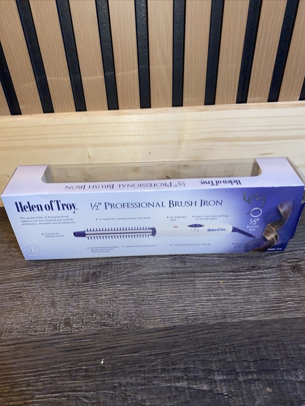 Helen of Troy 1512 Curling Brush Iron White 1/2” Barrel Professional ~ NIB gallery