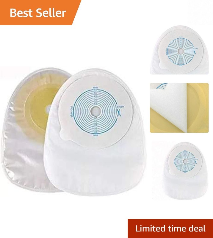 Breathable One-Piece Ostomy Bags, 10 Pack, Secure Fit and Easy Adhesive Removal