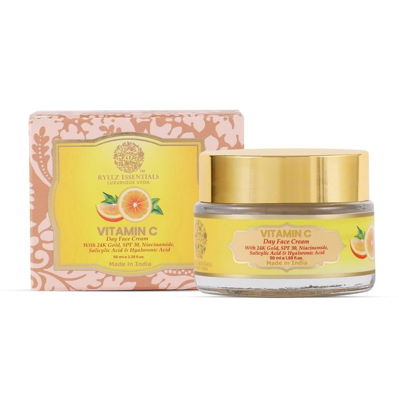 Vitamin C Face Cream Skin Brightening with 24K Gold, SPF30 For Glowing Skin 50gm